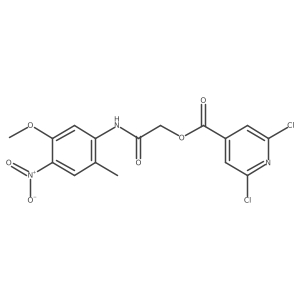 [(5-Methoxy-2-methyl-4-nitrophenyl)carbamoyl]methyl 2,6-dichloropyridine-4-carboxylate Structure