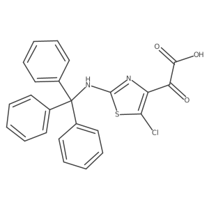 2-(5-Chloro-2-(tritylamino)thiazol-4-yl)-2-oxoacetic acid Structure