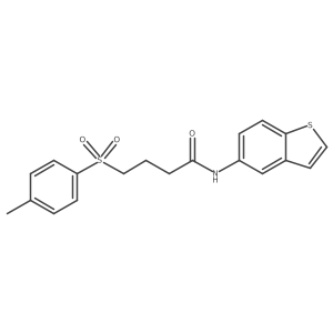 N-(benzo[b]thiophen-5-yl)-4-tosylbutanamide结构式