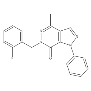6-(2-fluorobenzyl)-4-methyl-1-phenyl-1H-pyrazolo[3,4-d]pyridazin-7(6H)-one结构式