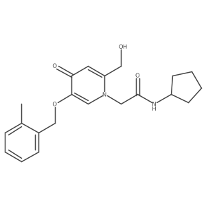 N-cyclopentyl-2-(2-(hydroxymethyl)-5-((2-methylbenzyl)oxy)-4-oxopyridin-1(4H)-yl)acetamide结构式