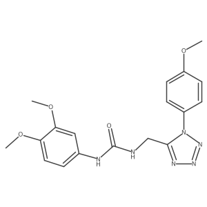 1-(3,4-dimethoxyphenyl)-3-((1-(4-methoxyphenyl)-1H-tetrazol-5-yl)methyl)urea结构式