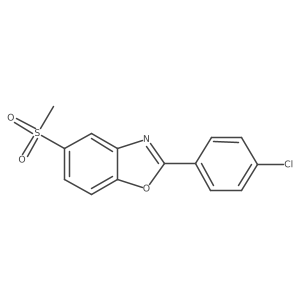2-(4-Chlorophenyl)-5-methylsulfonyl-1,3-benzoxazole Structure
