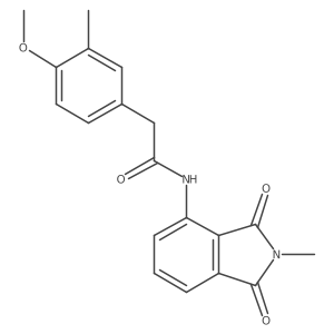 2-(4-methoxy-3-methylphenyl)-N-(2-methyl-1,3-dioxoisoindolin-4-yl)acetamide结构式