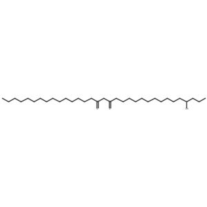 4-Hydroxy-16,18-tritriacontanedione Structure