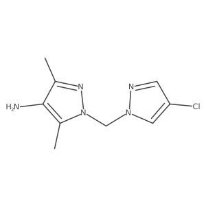 1-[(4-chloro-1H-pyrazol-1-yl)methyl]-3,5-dimethyl-1H-pyrazol-4-amine Structure
