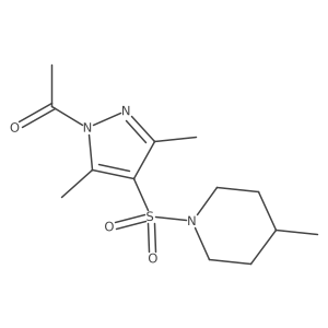 1-Acetyl-3,5-dimethyl-4-[(4-methylpiperidyl)sulfonyl]pyrazole Structure