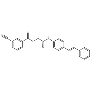 Benzoic acid, 3-cyano-, 2-oxo-2-[[4-(2-phenyldiazenyl)phenyl]amino]ethyl ester Structure