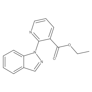 2-(1H-indazol-1-yl)-3-pyridinecarboxylic acid ethyl ester结构式