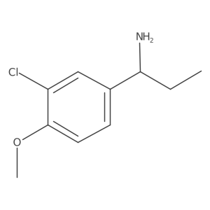 1-(3-Chloro-4-methoxyphenyl)propan-1-amine结构式
