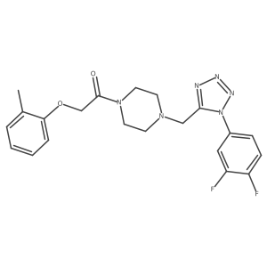 1-(4-((1-(3,4-difluorophenyl)-1H-tetrazol-5-yl)methyl)piperazin-1-yl)-2-(o-tolyloxy)ethanone Structure