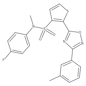 N-(4-fluorophenyl)-N-methyl-2-[3-(3-methylphenyl)-1,2,4-oxadiazol-5-yl]thiophene-3-sulfonamide Structure