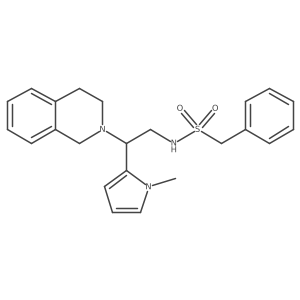 N-(2-(3,4-dihydroisoquinolin-2(1H)-yl)-2-(1-methyl-1H-pyrrol-2-yl)ethyl)-1-phenylmethanesulfonamide Structure