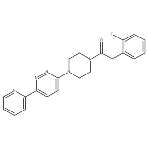 2-(2-Fluorophenyl)-1-(4-(6-(pyridin-2-yl)pyridazin-3-yl)piperazin-1-yl)ethanone结构式
