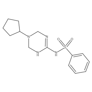 N-(5-cyclopentyl-1,4,5,6-tetrahydro-1,3,5-triazin-2-yl)benzenesulfonamide Structure