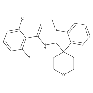 2-chloro-6-fluoro-N-{[4-(2-methoxyphenyl)oxan-4-yl]methyl}benzamide Structure