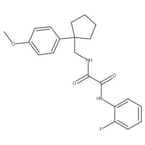 N1-(2-fluorophenyl)-N2-((1-(4-methoxyphenyl)cyclopentyl)methyl)oxalamide结构式