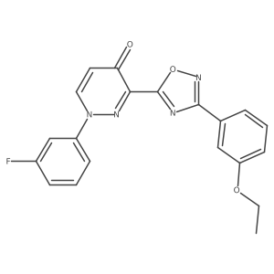 3-(3-(3-ethoxyphenyl)-1,2,4-oxadiazol-5-yl)-1-(3-fluorophenyl)pyridazin-4(1H)-one结构式