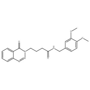 N-(3,4-dimethoxybenzyl)-4-(4-oxo-1,2,3-benzotriazin-3(4H)-yl)butanamide结构式
