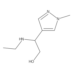 2-(Ethylamino)-2-(1-methyl-1H-pyrazol-4-yl)ethanol Structure