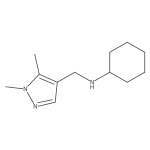 N-[(1,5-Dimethyl-1H-pyrazol-4-yl)methyl]cyclohexanamine结构式