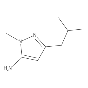 1-methyl-3-(2-methylpropyl)-1H-pyrazol-5-amine结构式