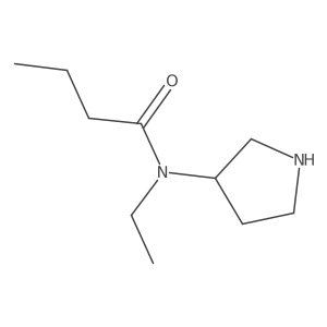 N-ethyl-N-(pyrrolidin-3-yl)butanamide结构式
