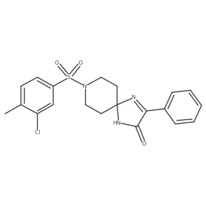 8-((3-Chloro-4-methylphenyl)sulfonyl)-3-phenyl-1,4,8-triazaspiro[4.5]dec-3-en-2-one Structure