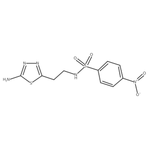 N-[2-(5-amino-1,3,4-thiadiazol-2-yl)ethyl]-4-nitrobenzenesulfonamide结构式