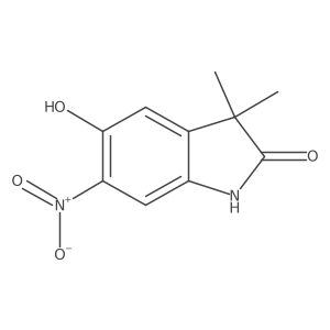 5-Hydroxy-3,3-dimethyl-6-nitroindolin-2-one结构式