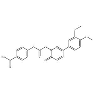 4-({[3-(3,4-dimethoxyphenyl)-6-oxopyridazin-1(6H)-yl]acetyl}amino)benzamide Structure