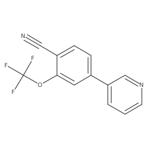 4-(Pyridin-3-yl)-2-(trifluoromethoxy)benzonitrile结构式