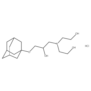 1-(1-adamantyloxy)-3-[bis(2-hydroxyethyl)amino]propan-2-ol;hydrochloride Structure
