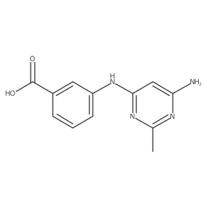 3-[(6-Amino-2-methylpyrimidin-4-yl)amino]benzoic acid Structure