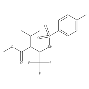 4,4,4-Trifluoro-2-isopropyl-3-(toluene-4-sulfonylamino)-butyric acid methyl ester Structure