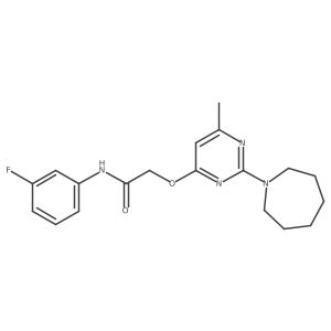 2-{[2-(azepan-1-yl)-6-methylpyrimidin-4-yl]oxy}-N-(3-fluorophenyl)acetamide Structure