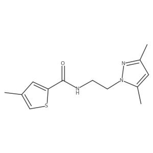N-(2-(3,5-dimethyl-1H-pyrazol-1-yl)ethyl)-4-methylthiophene-2-carboxamide结构式