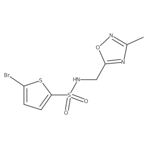 5-bromo-N-[(3-methyl-1,2,4-oxadiazol-5-yl)methyl]thiophene-2-sulfonamide Structure