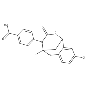 4-(8-chloro-2-methyl-4-oxo-5,6-dihydro-2H-2,6-methano-1,3,5-benzoxadiazocin-3(4H)-yl)benzoic acid Structure