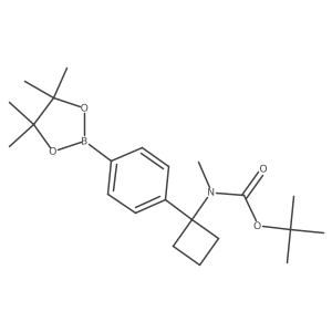 Tert-butyl methyl(1-(4-(4,4,5,5-tetramethyl-1,3,2-dioxaborolan-2-yl)phenyl)cyclobutyl)carbamate Structure