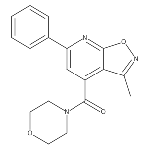 (3-Methyl-6-phenylisoxazolo[5,4-b]pyridin-4-yl)(morpholino)methanone结构式