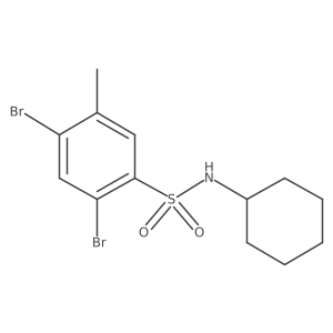 [(2,4-Dibromo-5-methylphenyl)sulfonyl]cyclohexylamine结构式