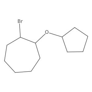 1-Bromo-2-(cyclopentyloxy)cycloheptane结构式