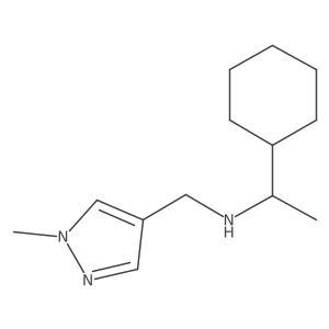 1-Cyclohexyl-N-((1-methyl-1h-pyrazol-4-yl)methyl)ethan-1-amine Structure