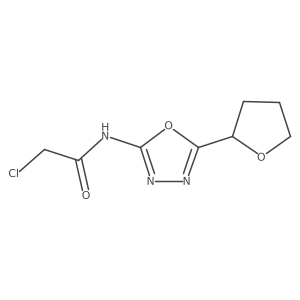 2-chloro-N-[5-(oxolan-2-yl)-1,3,4-oxadiazol-2-yl]acetamide结构式