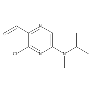 3-Chloro-5-[methyl(1-methylethyl)amino]pyrazine-2-carbaldehyde结构式