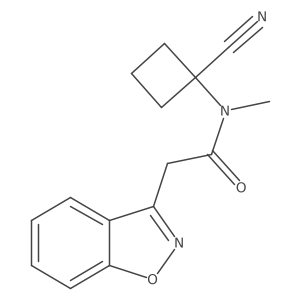 2-(1,2-benzoxazol-3-yl)-N-(1-cyanocyclobutyl)-N-methylacetamide Structure
