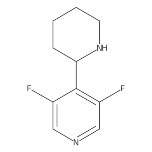3,5-Difluoro-4-(piperidin-2-yl)pyridine结构式