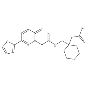 {1-[({[3-(furan-2-yl)-6-oxopyridazin-1(6H)-yl]acetyl}amino)methyl]cyclohexyl}acetic acid Structure