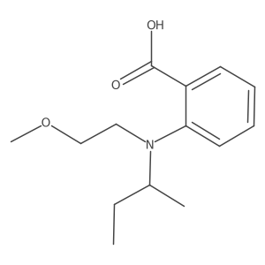 Benzoic acid, 2-[(2-methoxyethyl)(1-methylpropyl)amino]-结构式